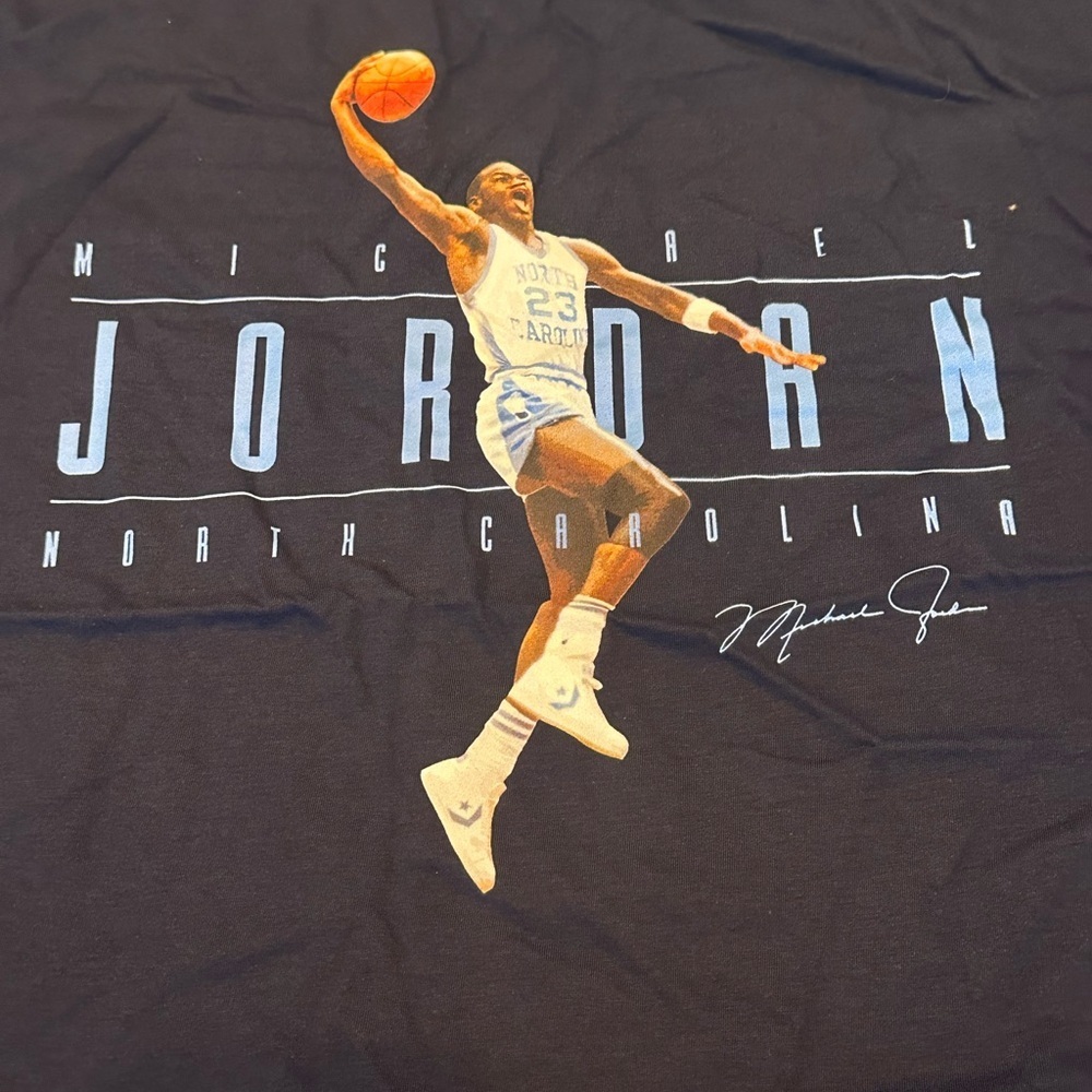 GILDAN, Michael Jordan SoftStyle Shirt,XL, Length 30in, Pit to Pit 23in, Navy - Picture 3 of 4